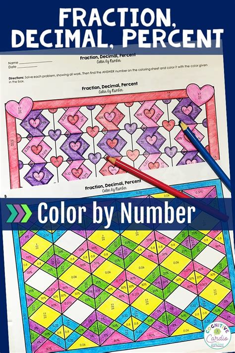 Fraction Decimal Percent Color By Number Fractions Percent