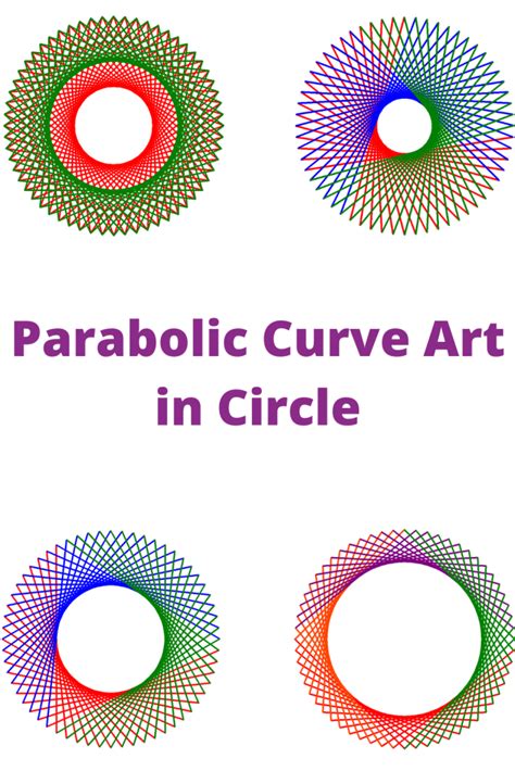 Exploring Circular Parabolic Curve Art Free Worksheet Sparklingbuds