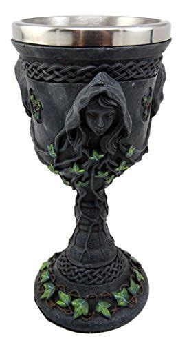 Ebros T Sacred Triple Goddess Wine Goblet Chalice With Stainless