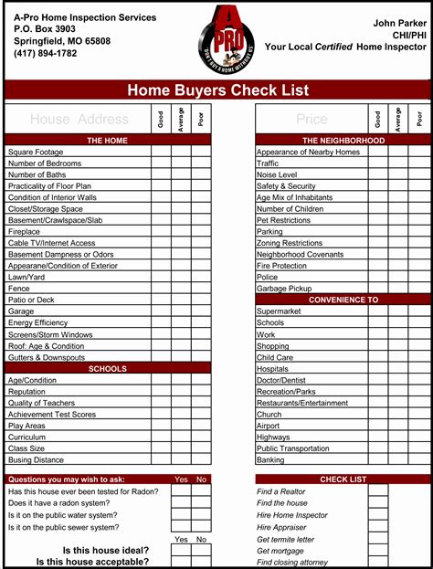 Home Inspection Checklist Silopevilla