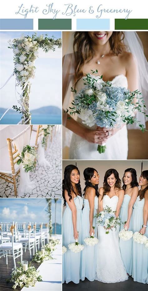 Top 9 Spring And Summer Wedding Color Palettes Light Sky Blue And