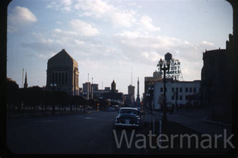 1950s Kodachrome Photo Slide Indianapolis Indiana Street Scene Ebay