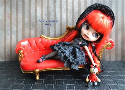 Blythe Gothic Vampire Customized Blythe Doll By Carlaxy Ready Etsy