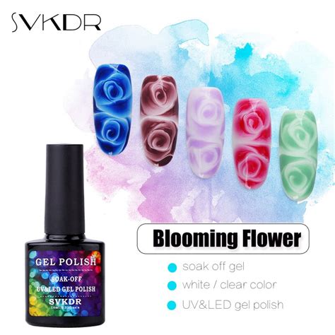 svkdr newest 10ml blossom gel polish blossom flowers color uv nail gel polish long lasting