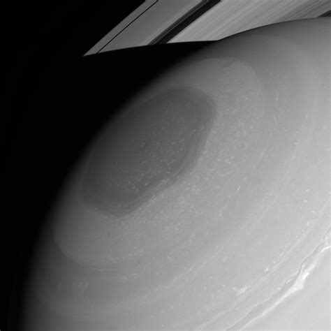 Saturns Polar Vortex Stuns In New Photo Space