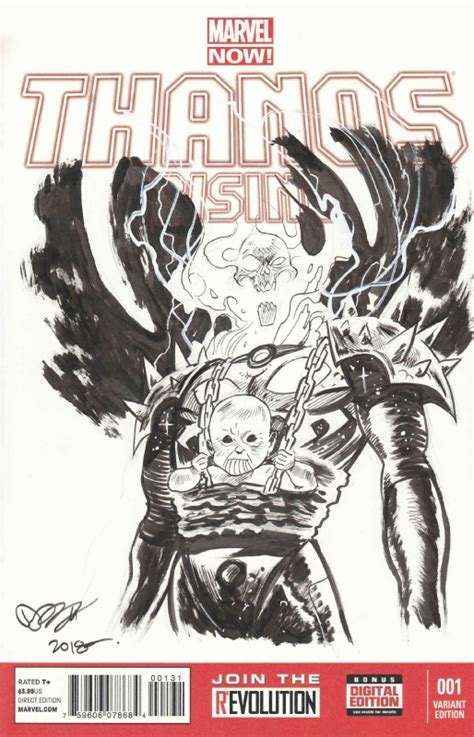 Cosmic Ghost Rider And Baby Thanos By Dylan Burnett In Murray Gs