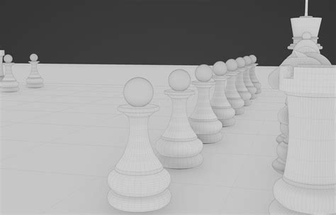 Wooden Chess Board 3d Model Cgtrader