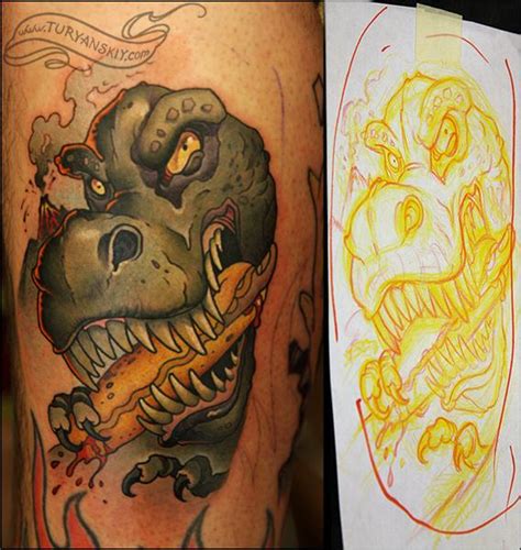 Add to favorites click to zoom straitrun 206 sales 206 sales | 5 out of 5 stars. T-rex by Oleg Turyanskiy: TattooNOW
