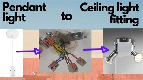 How To Replace Pendant Light With Ceiling Light Fitting Step By Step