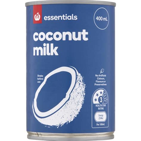 Woolworths Essentials Coconut Milk 400ml Bunch