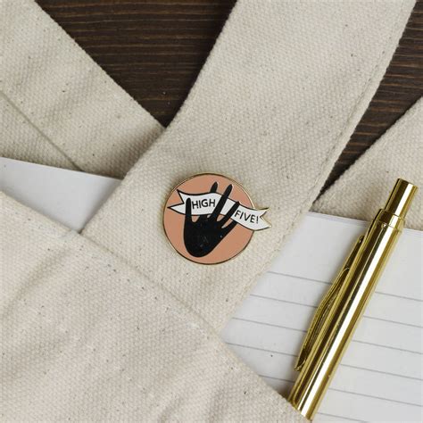 Positive Thinking Gold Enamel Pin Badge By Rosie Oneill