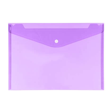 A4 Plastic Wallets Stud Document Wallet Files Folders Filing School