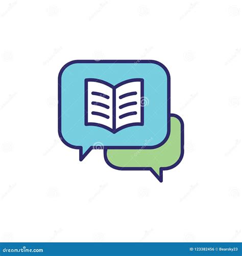 Storytelling Icon With Photo Speech Bubbles And Person Telling Stock