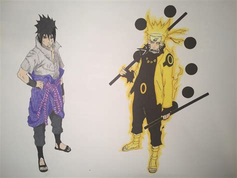 Naruto And Sasuke Drawing Rnaruto
