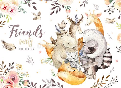Maybe you would like to learn more about one of these? Cute Family Baby Fox, Deer Animal Nursery Cat, Giraffe, Squirrel, And Bear Isolated Illustration ...