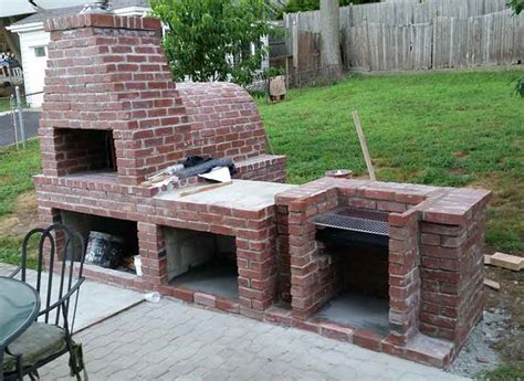 Wood • bbq grill size: Wood Fired Brick Pizza Oven and Brick BBQ Grill | Brick ...