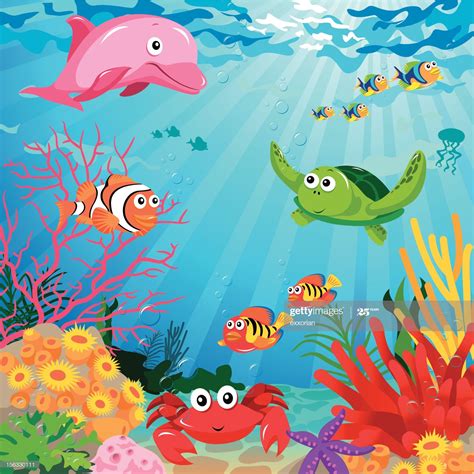 Underwater Sea Animals Clip Art