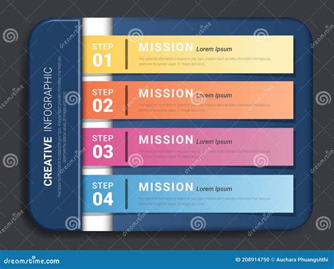 Presentation Business Infographic Template With 4 Options Stock Vector