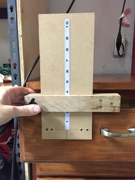 The Jig I Made For Placing Drawer Pulls Idea From Woodsmith Magazine Drawer Pulls Drawers Jig