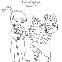 Cain and Abel Bible Coloring Page Free Download | Bible coloring pages