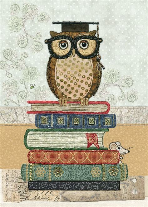 A030 Book Owl Bug Art