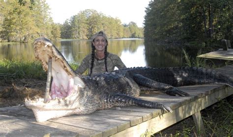 What People Do In Louisiana Melissa S Biggest Gator Yet A Pound Louisiana Giant
