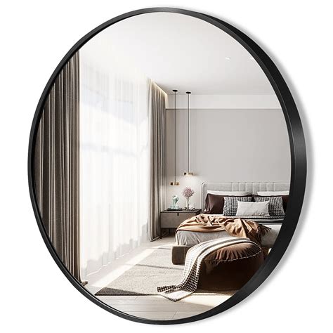 Buy Jenbely 30 Inch Round Bathroom Wall Mirror Black Circle Vanity
