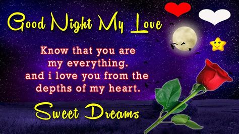 Good Night Message To My Love 🌟 Goodnight Sweetheart Good Night