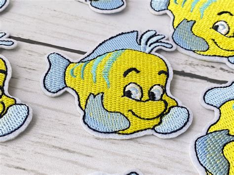 Ariel Or Flounder Patch Little Mermaid Patch Iron On Patch Etsy Uk