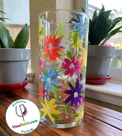 Vinopaint Event Spring Florals Glass Vase Painting At Tessoras In