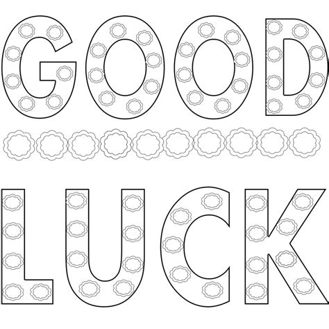 Good Luck Coloring Pages Printable – Free Coloring Pages for Kids