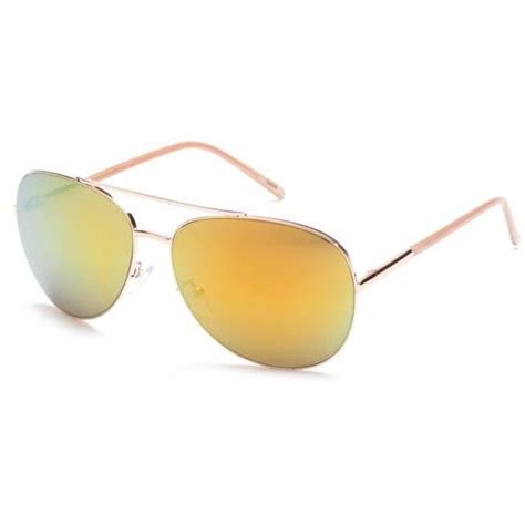 Tahari Rose Gold Classic Mirror Aviator Sunglasses Womens Sunglasses Women Aviators