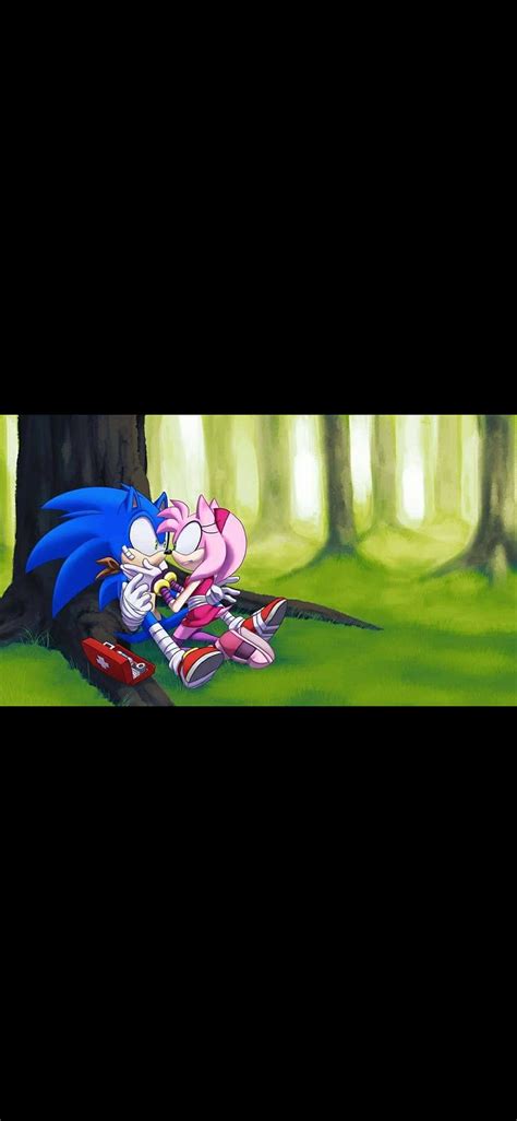 Sonamy Artist Unknown Pink Hedgehog Sonic Amy Rose Hd Phone