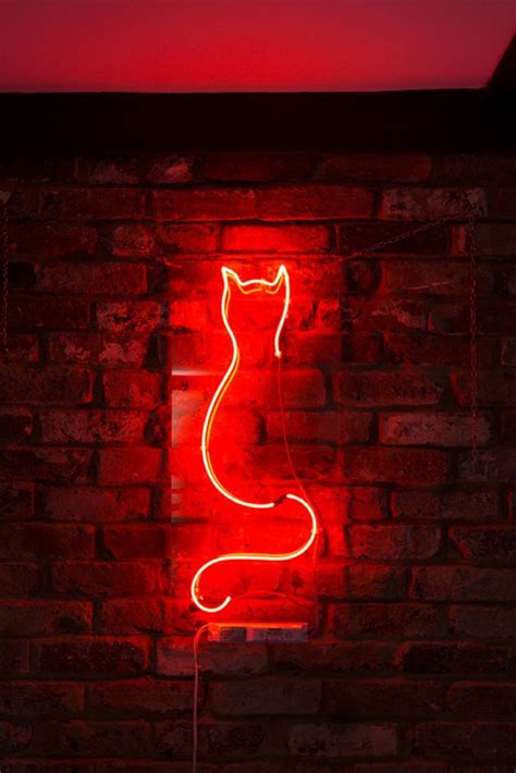 Red Neon Cat Light Neon Light Art Neon Light Signs Neon Lights