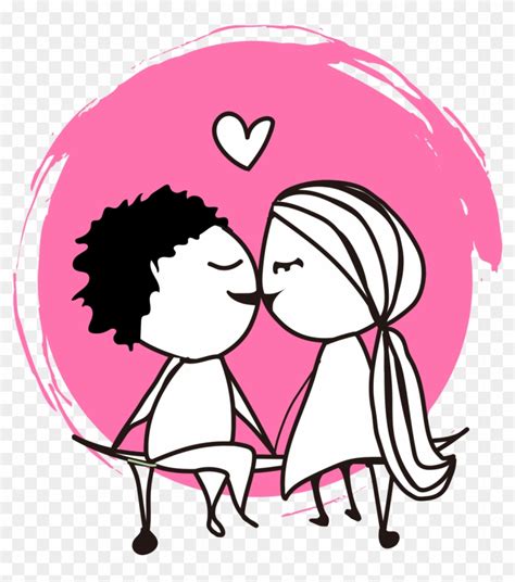 Cartoon Couple Kissing Vector Vector Love Art Hd Png Download 2000x2000 1457896 Pngfind