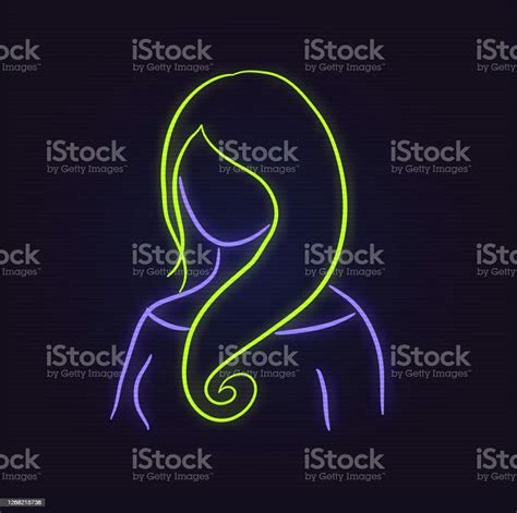 Neon Profile Picture Faceless Avatar Stock Illustration Download