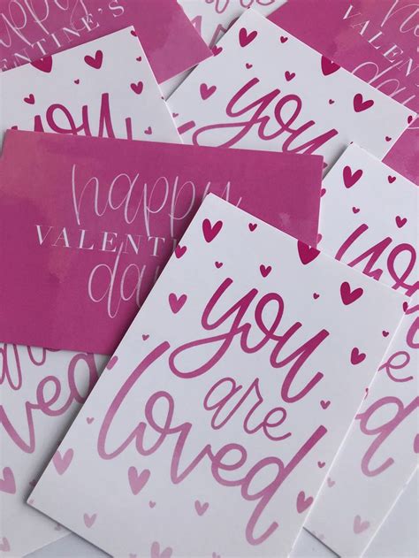 You Are Loved Postcard Set Ten Postcards Valentines Day Etsy Sent