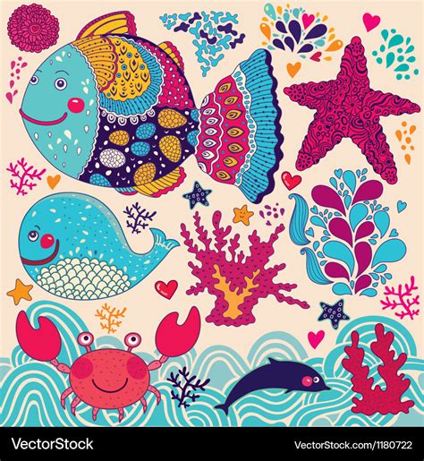 Under The Sea Design Royalty Free Vector Image