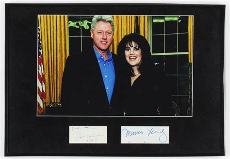 Bill Clinton And Monica Lewinsky Signed 135x195 Custom Framed Cut