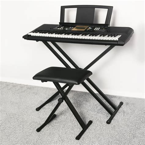 Height Adjustable Double Braced X Frame Music Piano Keyboard Stand