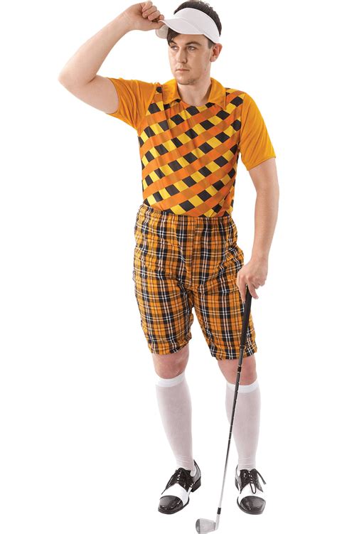 Mens Orange Pub Golf Costume Uk