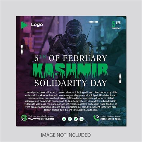 Premium Vector Kashmir Day Social Media Banner Poster Design Template