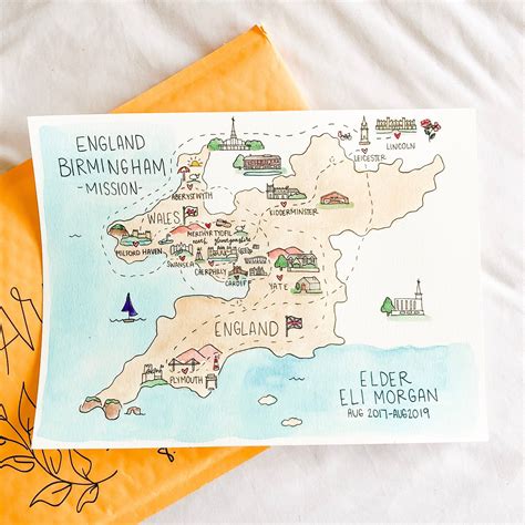 Custom Areas Lds Mission Map Free Ship Sister Missionary Etsy In 2022