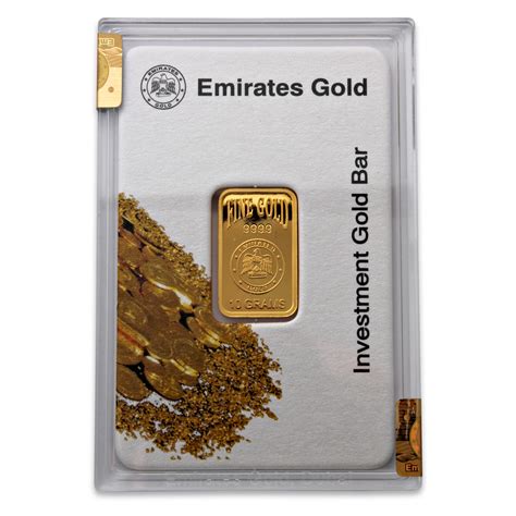 Emirates Gold 10 Gram Gold Bar Emirates Gold Bullion Gold Bullion Co
