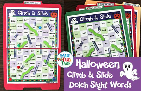 Halloween Themed Sight Word Activities Make Take And Teach