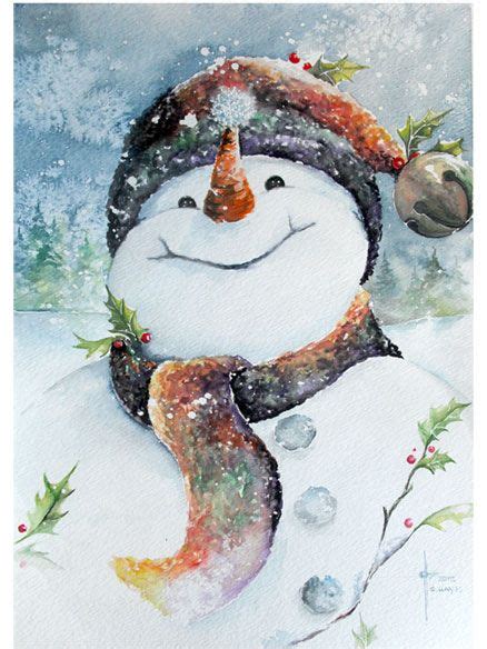 Watercolor Christmas Cards Christmas Paintings Christmas Watercolor