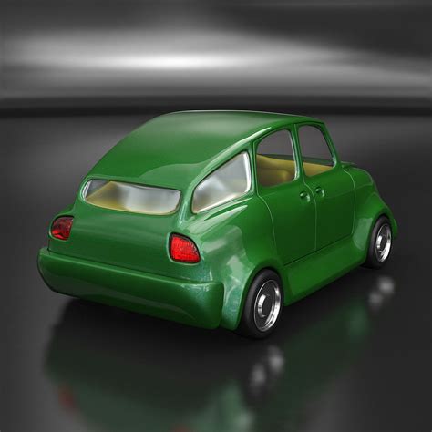 Set Of Cartoon Cars 3d Model Max Obj