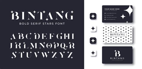 Modern Bold Serif Star Font 3204786 Vector Art At Vecteezy