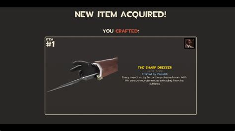 How To Craft The Sharp Dresser 50 Times Team Fortress 2 Tf2 Youtube