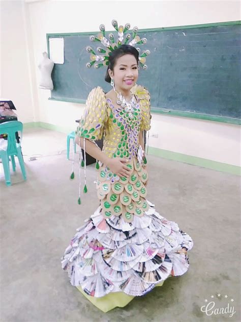 My Sister Wears A Hand Crafted Gown From Recycled Materials Designed